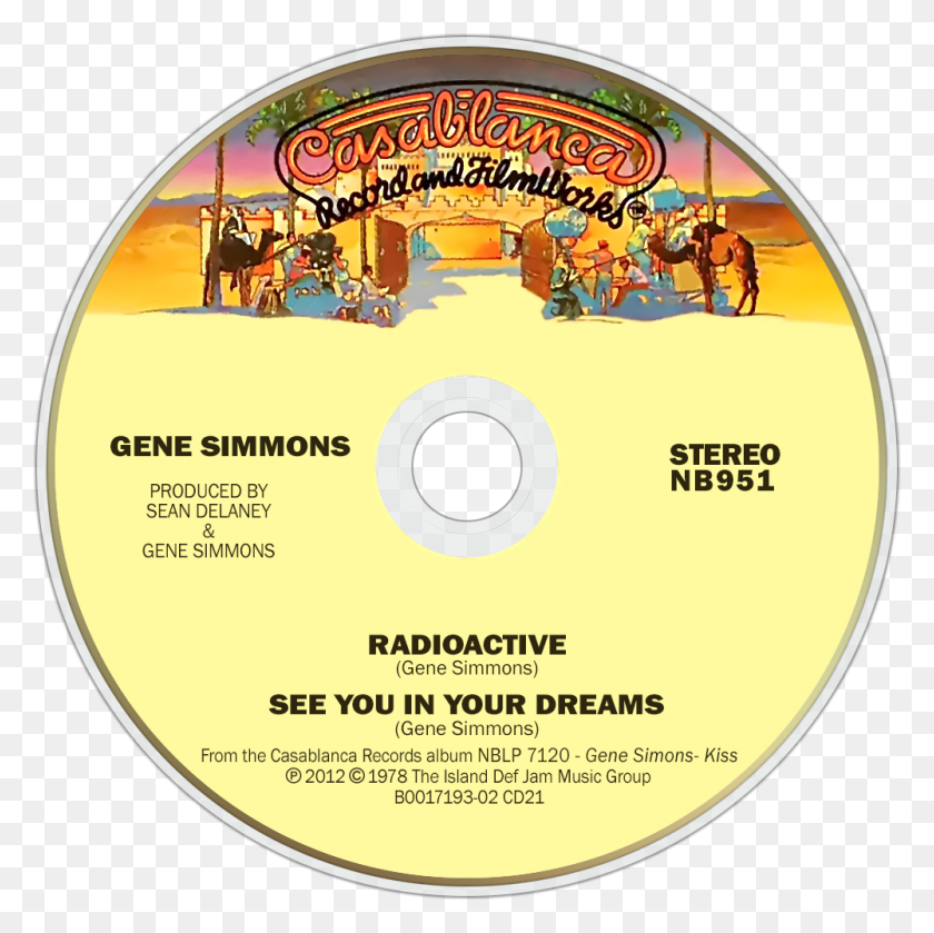 1000x1000 Descargar Png / Gene Simmons Radioactive Cd Disc Image Casablanca Records Story, Disk, Dvd, Person Hd Png