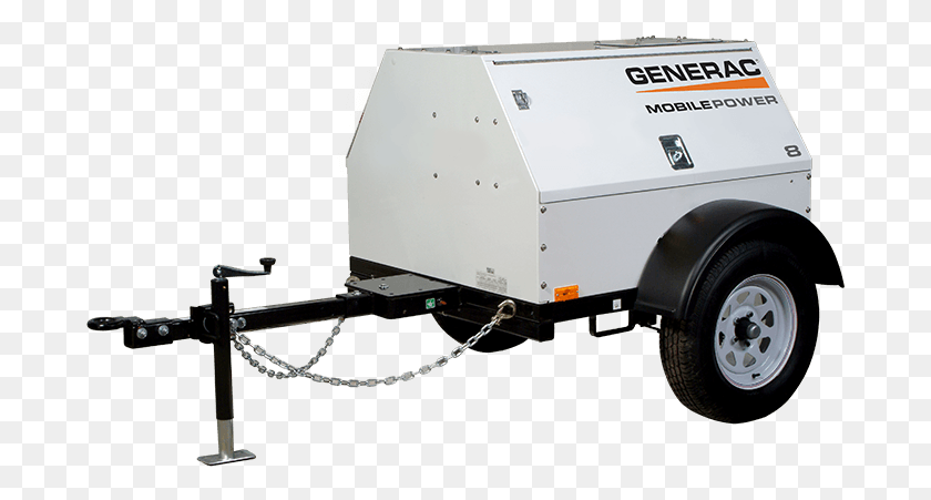 685x391 Generac 6782 Mobile Towable Generator Mlg8kstd Construction Site Portable Generator, Wheel, Machine, Tire HD PNG Download