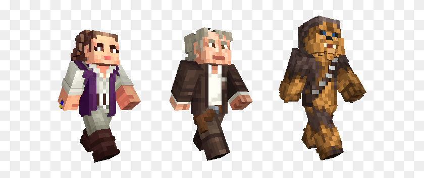 613x294 General Leia Organa Han Solo And Chewbacca Han Solo Minecraft Skin, Clothing, Apparel, Toy HD PNG Download