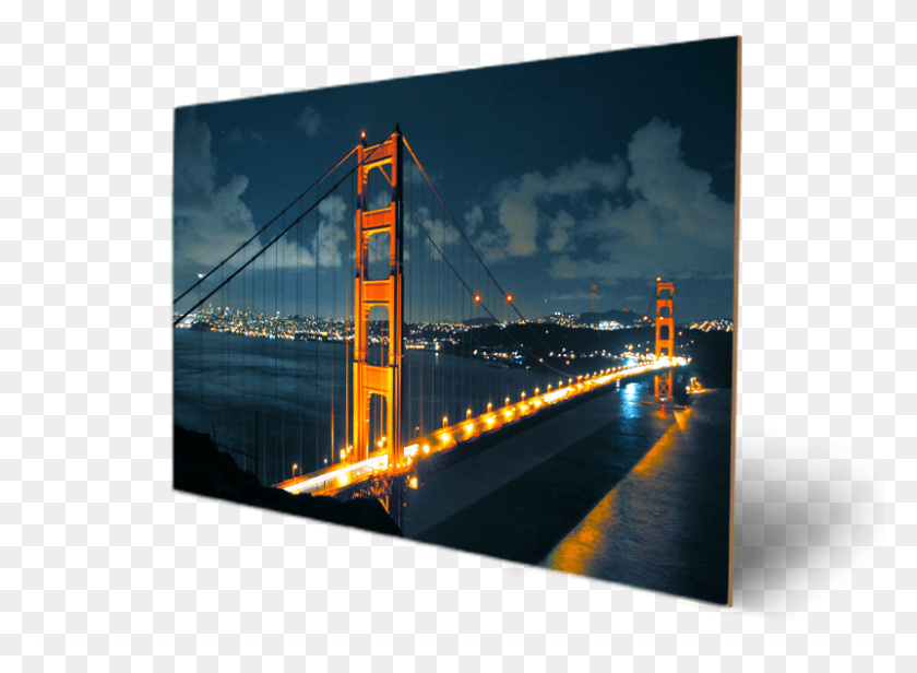 801x571 General Night Golden Gate Bridge Golden Gate, Building, Road, Suspension Bridge HD PNG Download