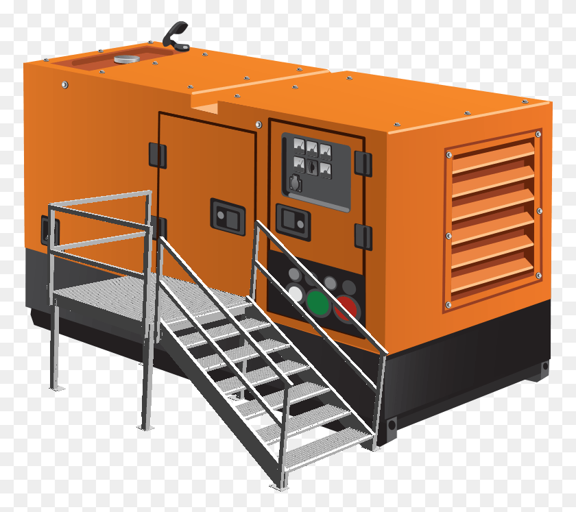 773x687 Generator Access Platform Upside Cabinetry, Machine, Wood, Handrail HD PNG Download