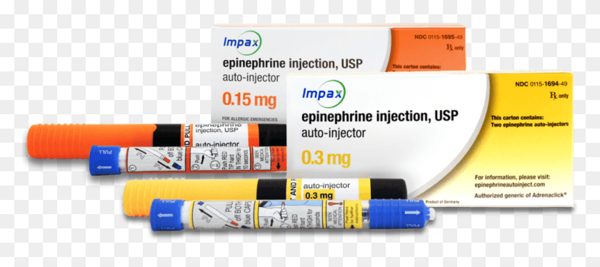 1024x413 Generic Epinephrine Auto Injectors Similarly To The Epinephrine Auto Injectors, Label, Text, Poster HD PNG Download
