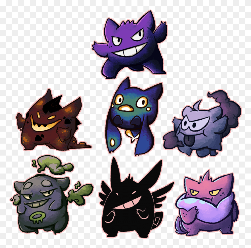 910x898 Gengar Egg Group, Label, Text, Cat HD PNG Download