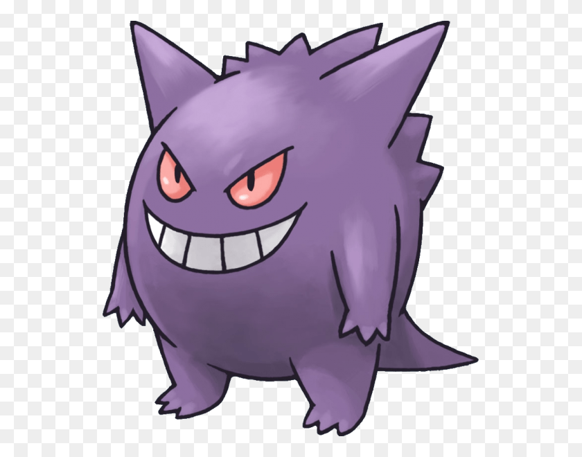 543x600 Gengar Pokemon Nintendo Ds Red And Blue Mystery Gengar Mystery Dungeon, Piggy Bank HD PNG Download