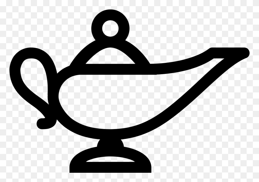 1410x961 Genie Aladdin Oil Lamp Clip Art Black And White Magic Lamp Clipart, Gray, World Of Warcraft HD PNG Download