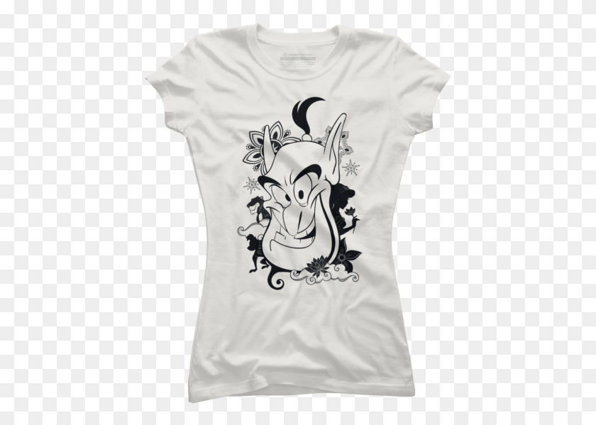434x539 Genie Smiles 26 Shirt, Clothing, Apparel, T-shirt HD PNG Download