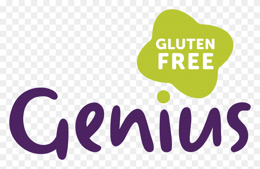 5000x3133 Genius Gluten Free Genius Gluten Logo, Этикетка, Текст, Растение Hd Png Скачать