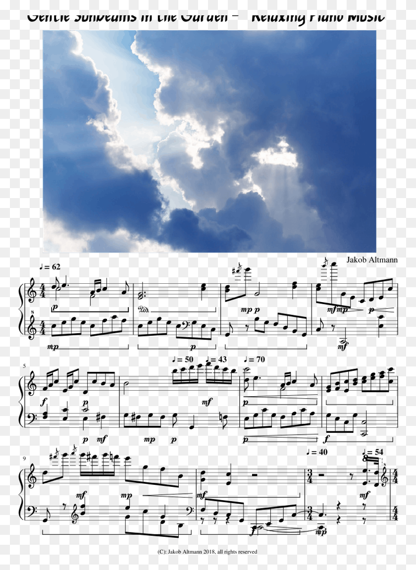 768x1091 Gentle Sunbeams In The Garden Sheet Music, Nature, Outdoors, Weather HD PNG Download