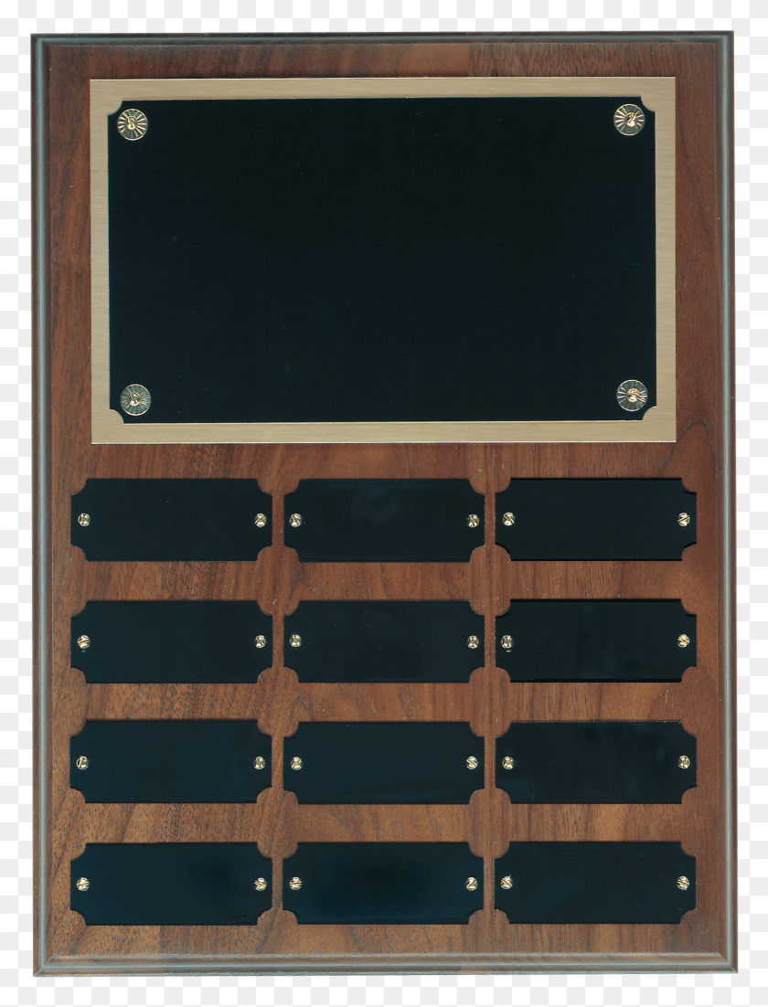1448x1936 Genuine Walnut Step Edge Perpetual Plaque With 12 Plates Plaques With Plates, Blackboard, Monitor, Screen HD PNG Download