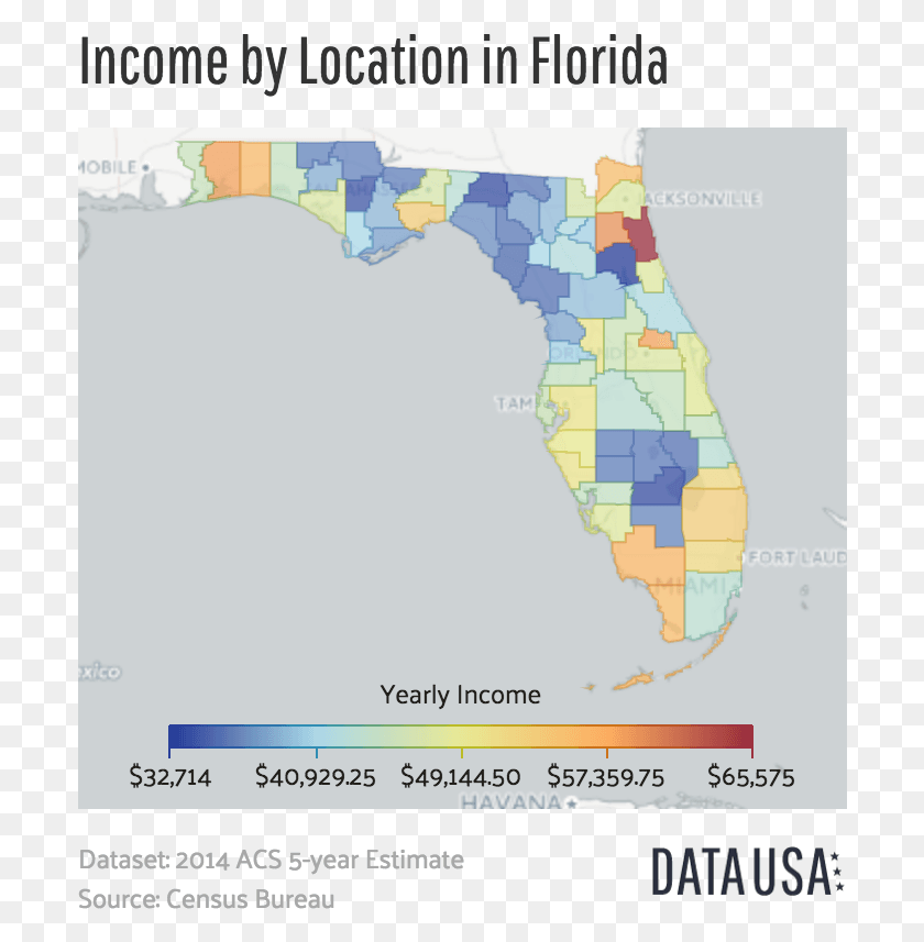 700x797 Geo Map Of Income By Location In Florida Income By Location In Florida, Diagram, Plot, Atlas HD PNG Download