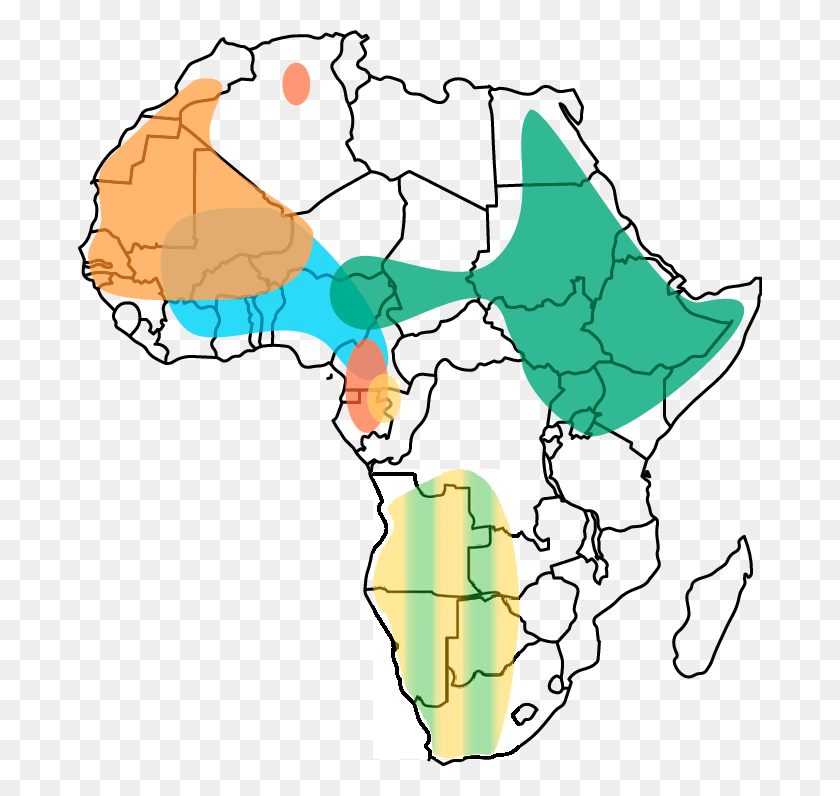 684x736 Descargar Png Distribución Geográfica De Haplogrupos De Enraizamiento Profundo Mapa Ciego De África, Diagrama, Trama, Atlas Hd Png