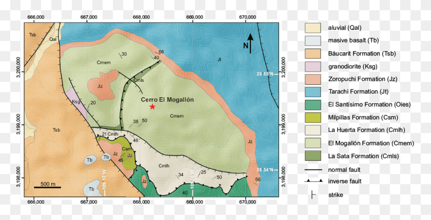 1081x513 Geological Map Showing Position Of The Cerro El Mogalln Atlas, Plot, Land, Outdoors HD PNG Download