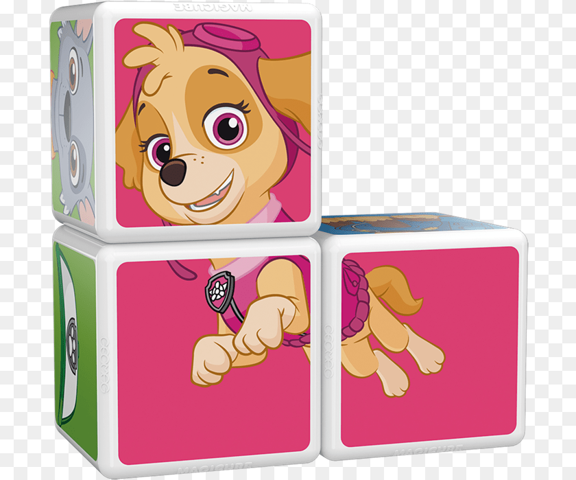 Geomag Magicube Chase Skye And Rocky, Face, Head, Person, Baby PNG