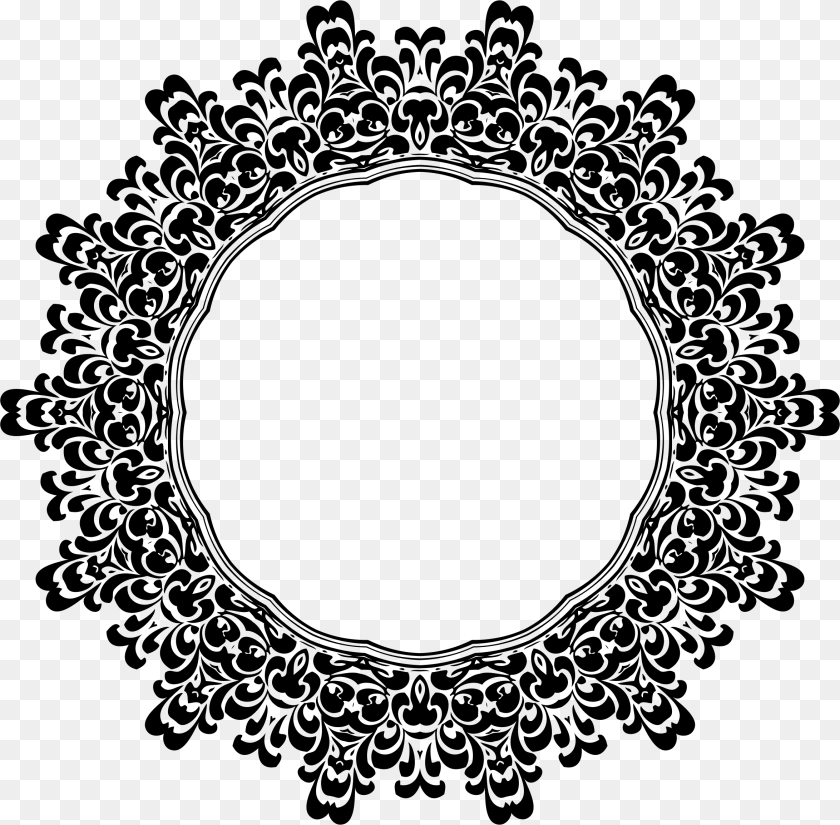 2350x2308 Geometric Abstract Circle Art, Gray Sticker PNG