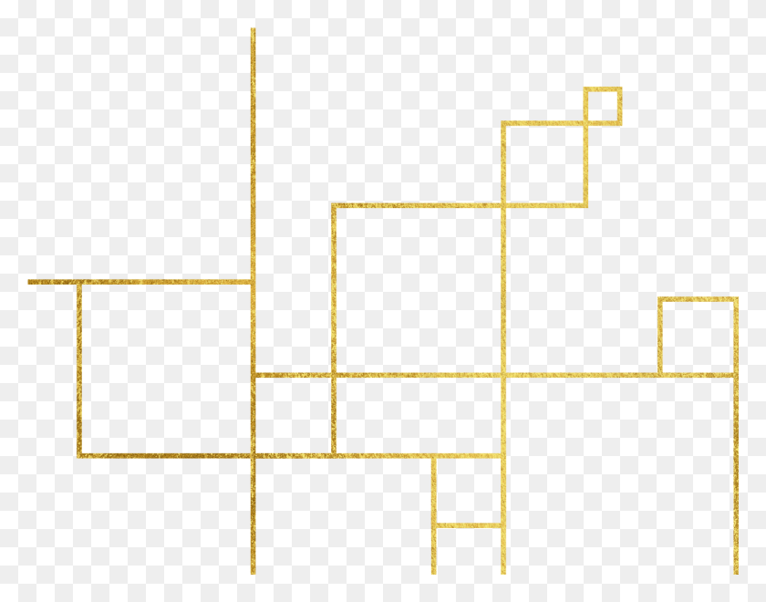 1405x1081 Geometric Gold Cubism Plan, Pattern, Utility Pole, Furniture HD PNG Download