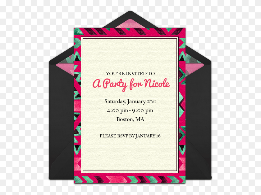 535x570 Geometric Pattern Invitations Party Birthdays Tons Christmas Card, Text, Paper, Flyer HD PNG Download