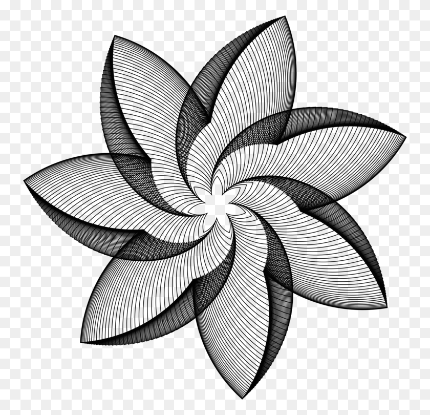 750x750 Geometry Flower Line Drawing Petal Slushii Never Let You Go, Pattern, Leaf, Plant HD PNG Download