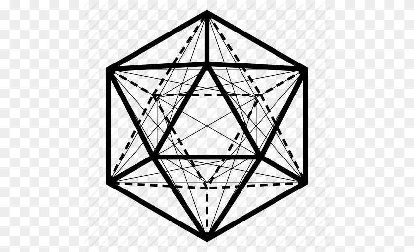 512x512 Geometry Icosahedron Sacred Icon, Accessories, Diamond, Gemstone, Jewelry PNG