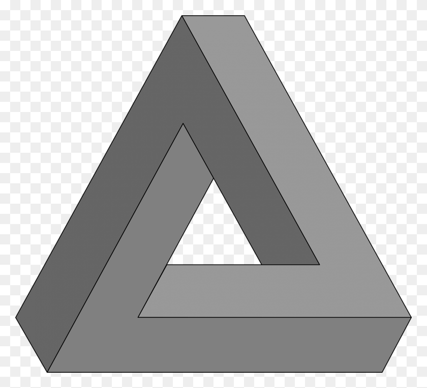 1280x1152 Descargar Png / Triángulo Imposible De Geometría, Ilusión Óptica, Triángulo Hd Png
