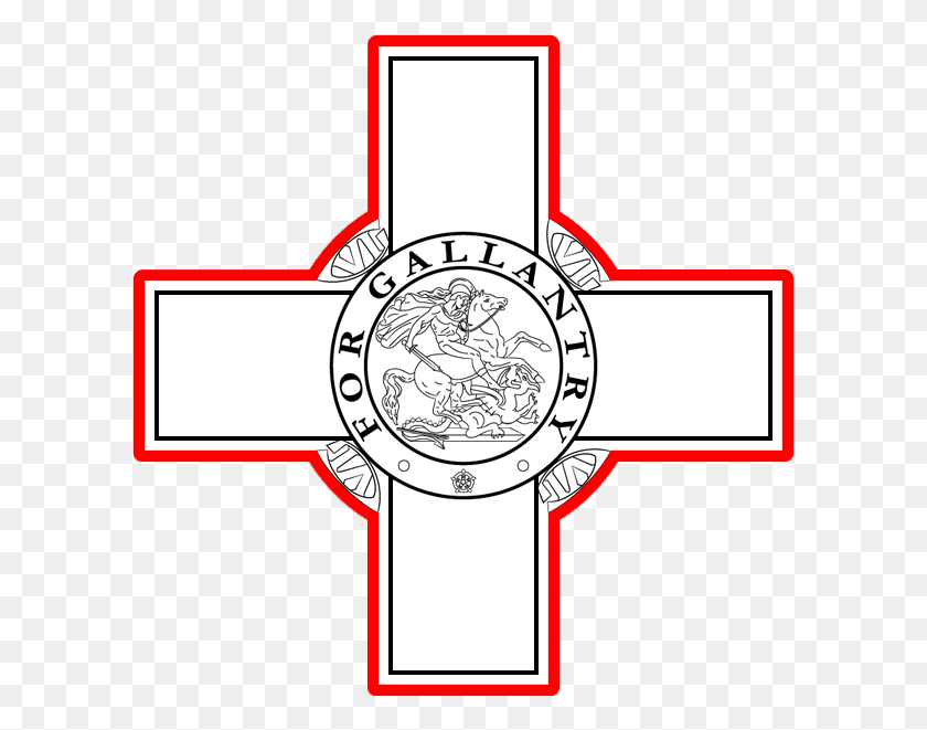 601x601 George Cross, George Cross, Bandera De Malta, Símbolo, Crucifijo, Logo Hd Png