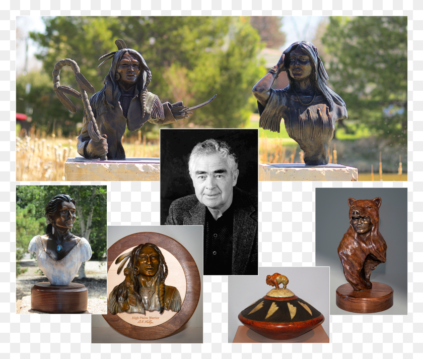 1385x1158 George Walbye And His Sculptures Carving, Collage, Poster, Advertisement HD PNG Download