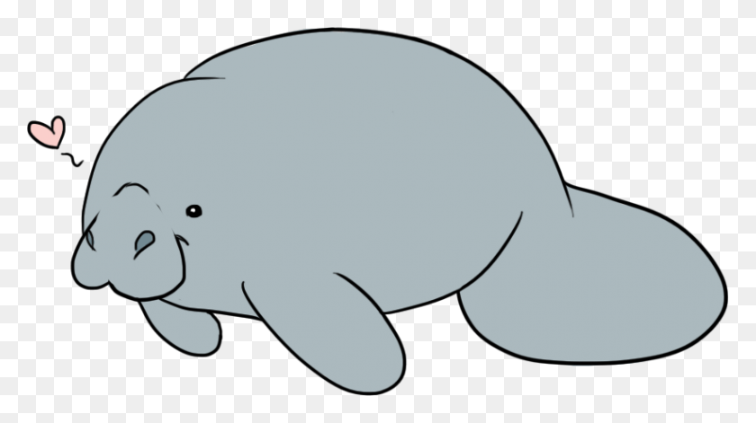 822x434 Georgia Tracking Project Adds Manatees Gains Insights Cute Manatee Clip Art, Mammal, Animal, Sunglasses HD PNG Download