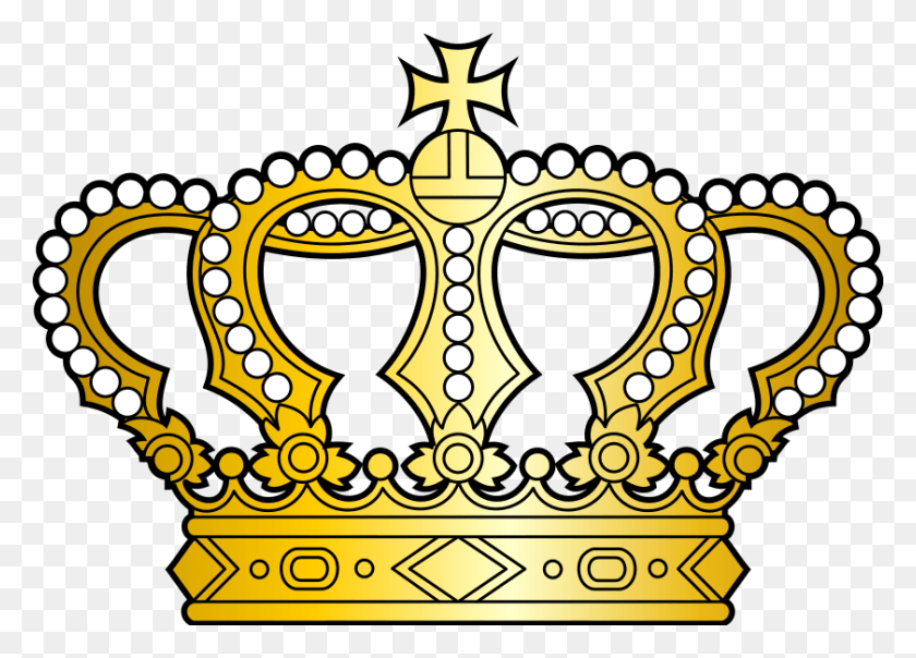 840x586 Georgian Golden Crown With Pearls And Cross Crown With Cross, Jewelry, Accessories, Accessory HD PNG Download