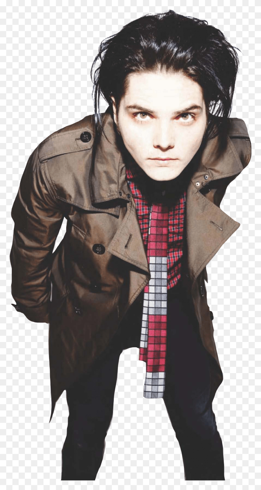 887x1725 Gerard Way My Chemical Romance Transparent Transparent Gerard Way, Clothing, Apparel, Coat HD PNG Download