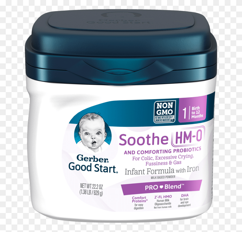 671x746 Gerber Good Start Soothe Products Medical Baby Formula Gerber Good Start Soothe, Person, Human, Label HD PNG Download