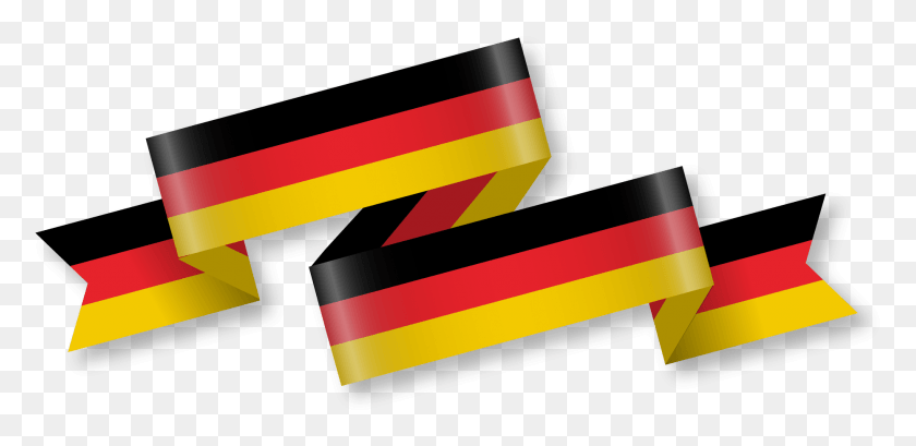 1860x833 German Of Streamers Euclidean Flag Vector Germany Clipart Transparent German Flag Ribbon, Text, Label, Light HD PNG Download