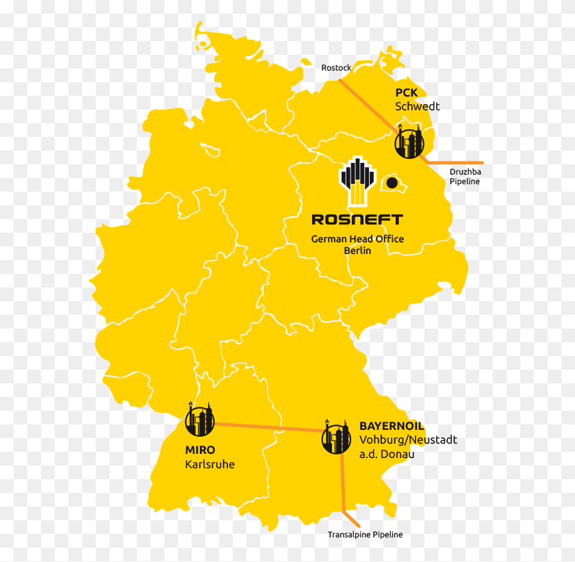 579x761 German Refineries Of Rosneft Atlas, Map, Diagram, Plot HD PNG Download