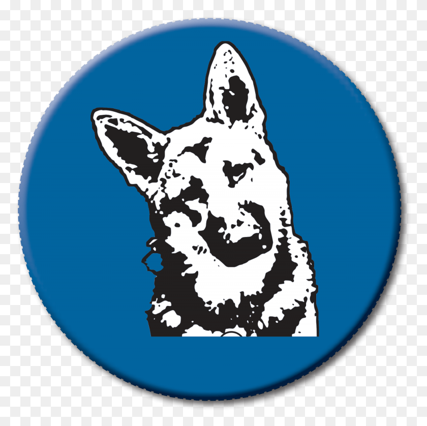 1365x1363 German Shepherd Police Dog, Label, Text, Sticker HD PNG Download