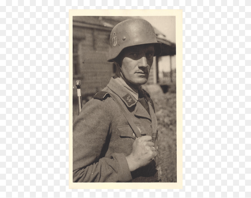 382x601 German Ss Officer Photograph Ss Photographs, Helmet, Clothing, Apparel Descargar Hd Png