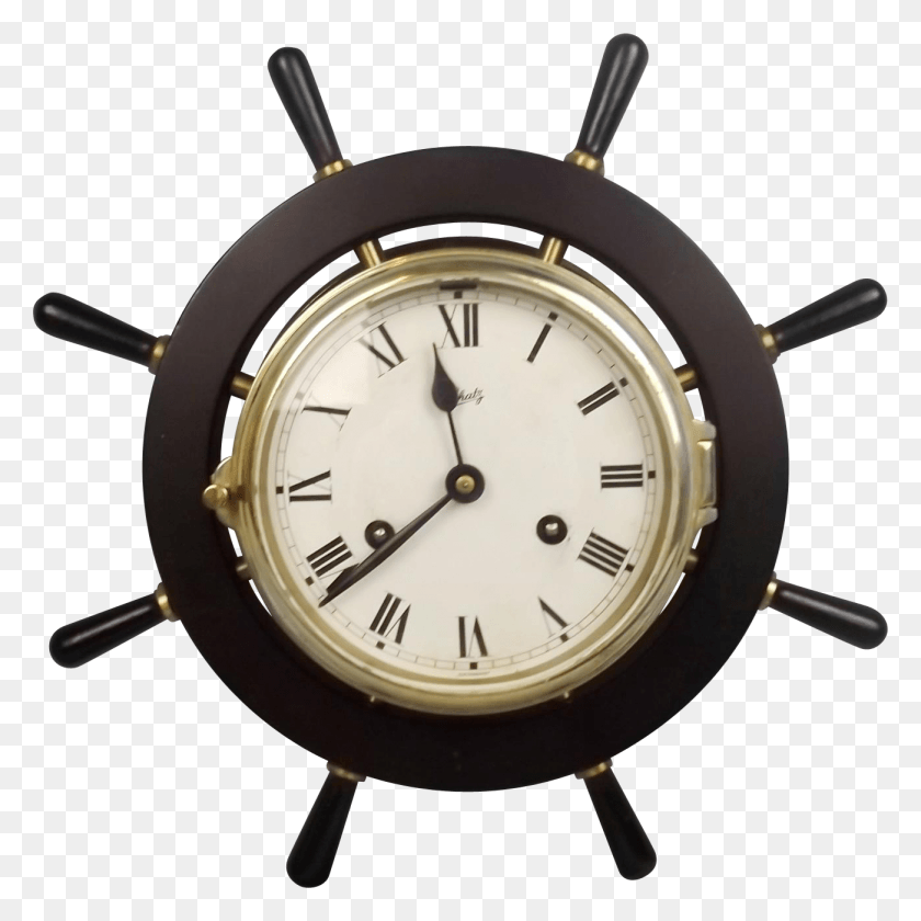 1302x1302 German Watch Striking Brass Schatz Ships Wheel Clock Ancla De Color Rojo, Wristwatch, Analog Clock, Clock Tower HD PNG Download
