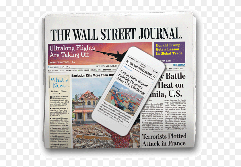 580x523 Get Ahead With The Journal39s Premium Content And Enjoy Wall Street Journal, Newspaper, Text, Flyer HD PNG Download