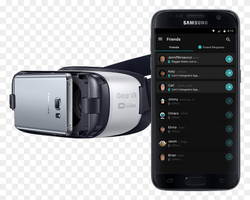 967x763 Descargar Png Altspacevr En El Samsung Galaxy S8 S7 S7 Edge Galaxy Oculus, Teléfono Móvil, Electrónica Hd Png