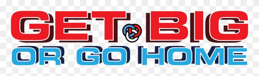 1200x290 Get Big Or Go Home Logo 2016 Lockup Emblem, Symbol, Trademark, Word HD PNG Download