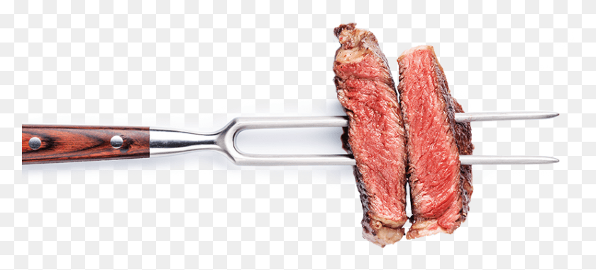 827x341 Get Exclusive Offers Steak On A Fork No Background, Food, Ribs, Pork HD PNG Download