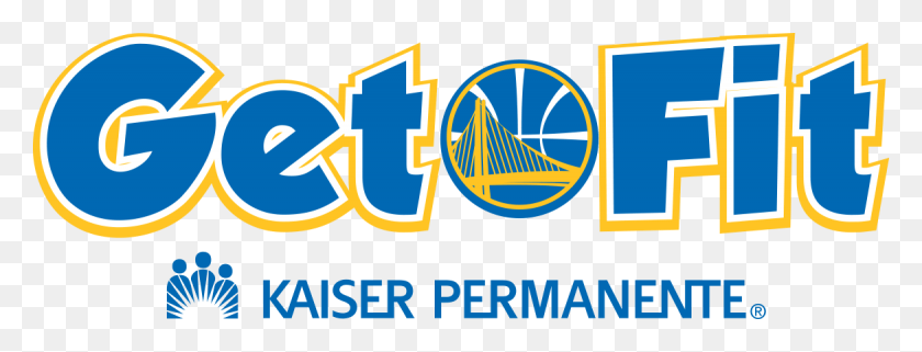 1170x392 Descargar Png Get Fit Time Out Golden State Warriors Kaiser Permanente, Texto, Logotipo, Símbolo Hd Png