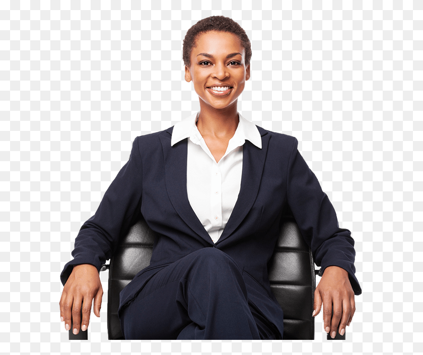 608x645 Get In Touch With Us African American Woman, Clothing, Apparel, Suit HD PNG Download