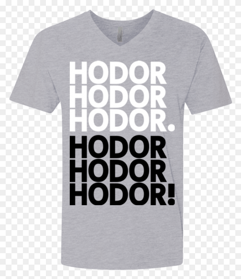 963x1124 Get Over It Hodor Men39s Premium V Neck Active Shirt, Clothing, Apparel, T-shirt HD PNG Download