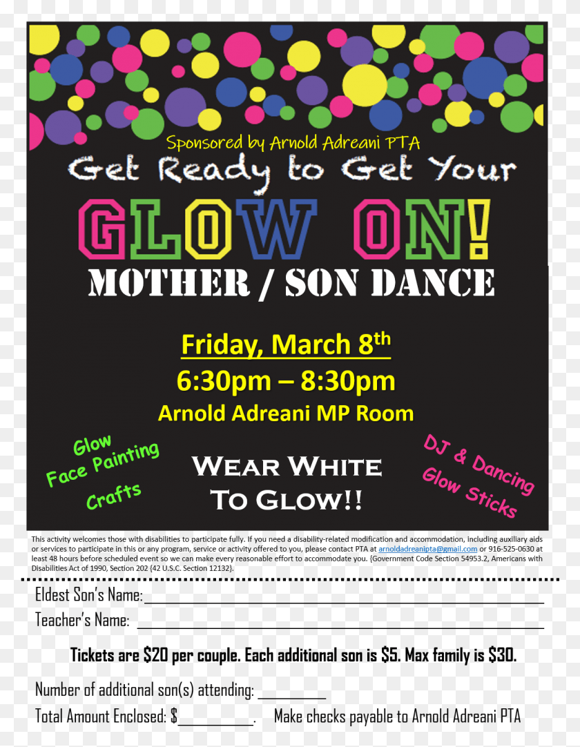1111x1457 Get Ready To Get You Glow On At The Motherson Dance, Advertisement, Flyer, Poster HD PNG Download
