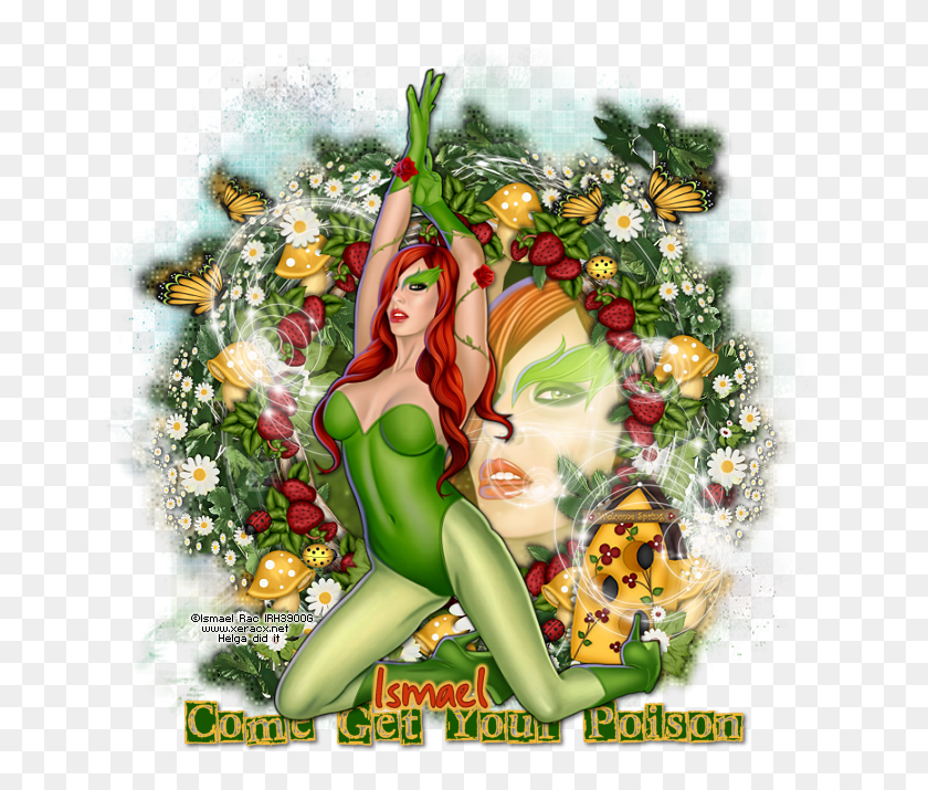 651x655 Descargar Png Poison Ivy Sl Gratis Con Un 2 Navidad, Gráficos, Póster Hd Png