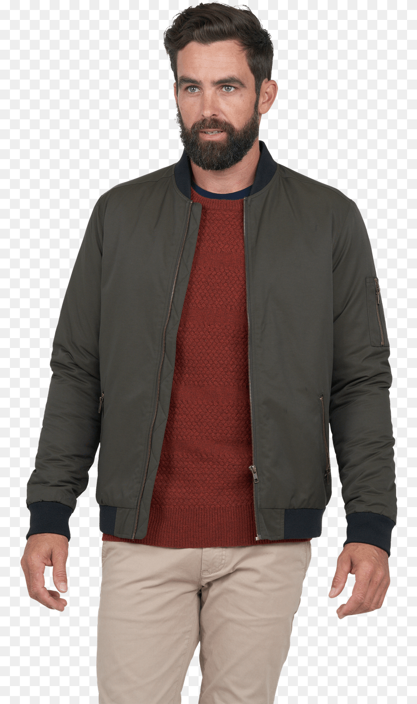 Get The Vernon Bomber Jacket In Olive Online Pocket, Sleeve, Long Sleeve, Coat, Clothing Sticker PNG