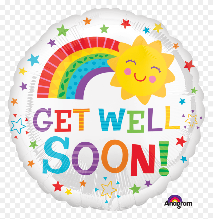 1986x2048 Get Well Happy Sun Foil Balloon, Graphics, Text HD PNG Download