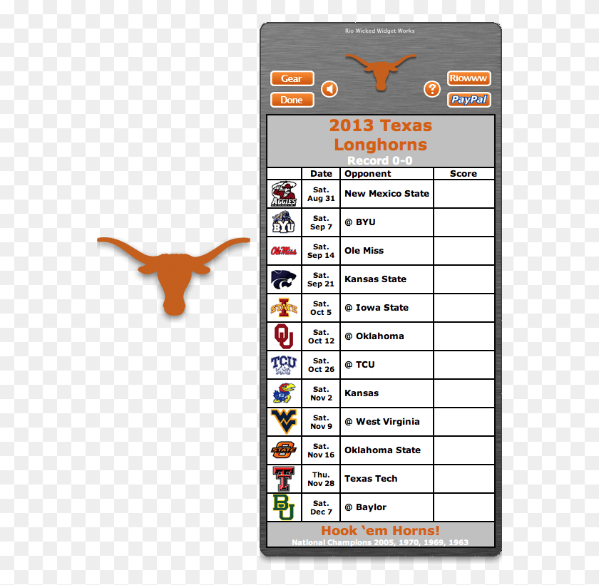 569x761 Get Your 2017 Texas Longhorns Football Schedule App Osu Ohio State Football Schedule 2018 Printable, Text, Number, Symbol HD PNG Download