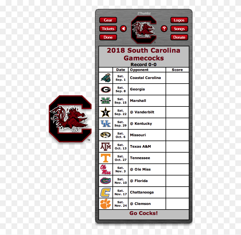 502x761 Get Your 2018 South Carolina Gamecocks Football Schedule Penn State Football Schedule 2015, Word, Number, Symbol HD PNG Download