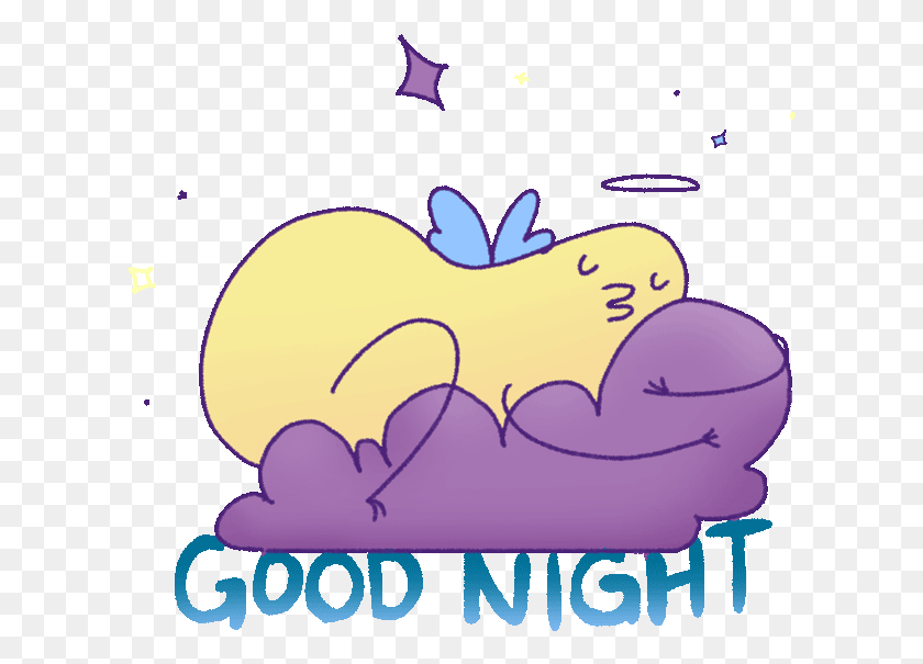 609x545 Gfycat Animaatio Emoji Transprent Good Night Comic Gif, Animal, Mammal, Graphics HD PNG Download