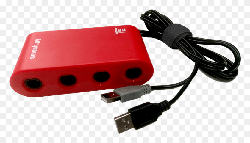 817x441 Gg Gamecube Controller Adapter Is Compatible With Wii Laptop Power Adapter, Plug HD PNG Download