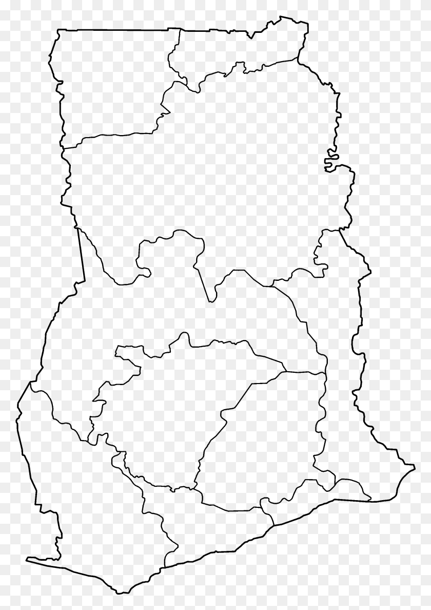 1925x2784 Ghana Regions Blank Map Of Ghana Regions, Gray, World Of Warcraft HD PNG Download